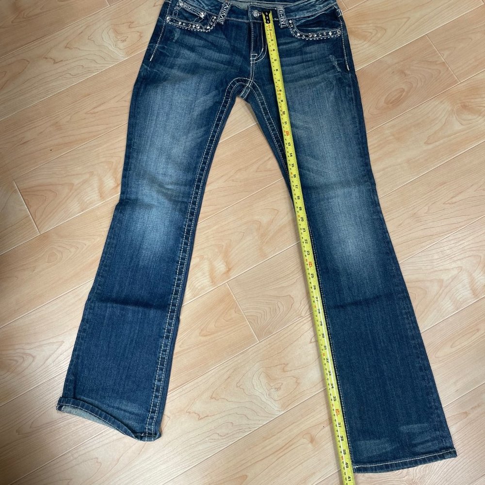 Sequin Leaves Bootcut "Miss Me jeans" womens size 28